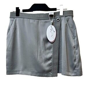 NEW Greg Norman Shark Gray Sculpting Golf Skort Skirt Womens Size M NWT